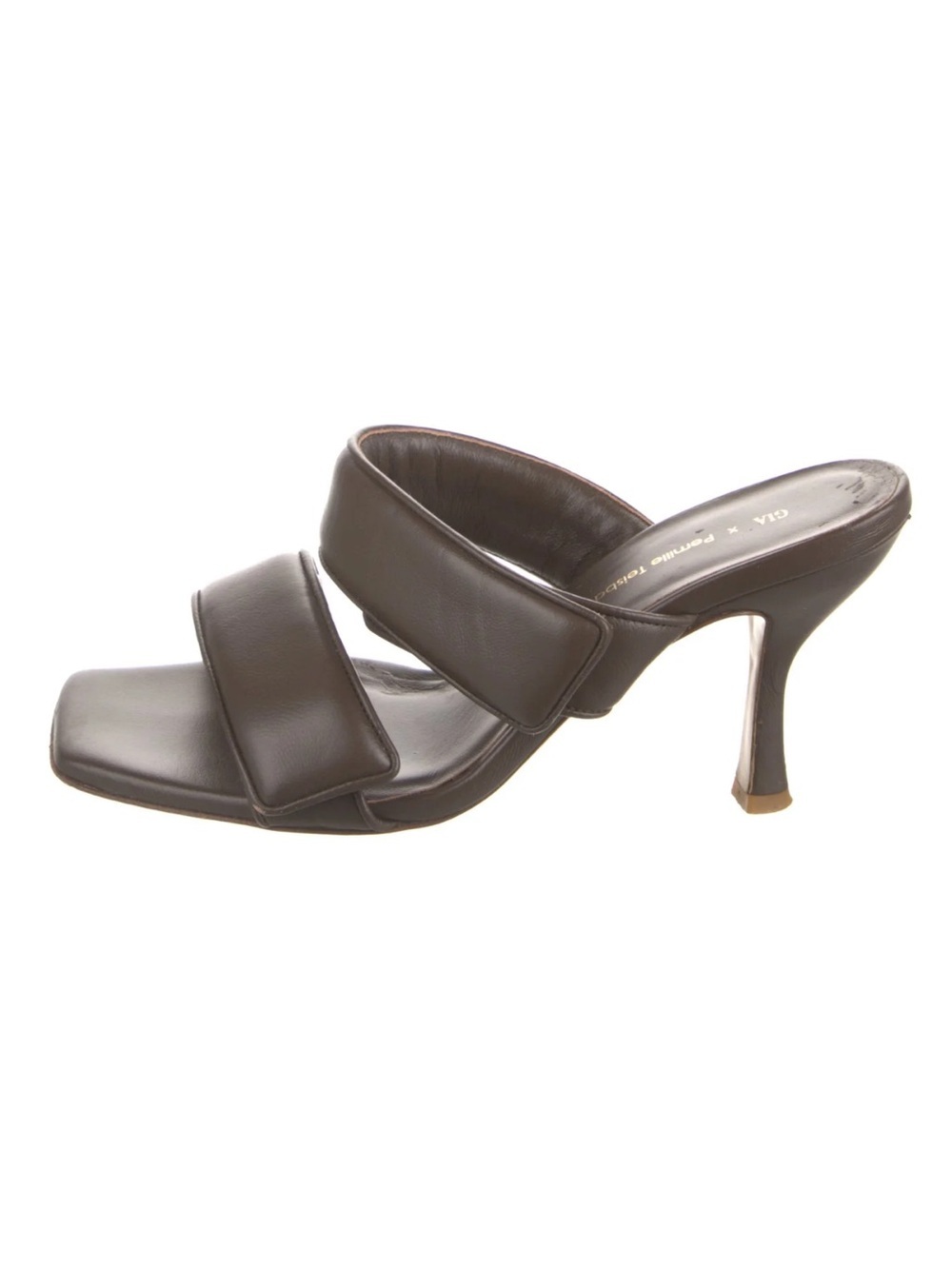 Gia x Pernille Teisbaek Leather Slides, size 39